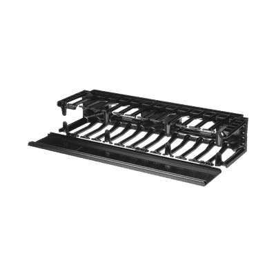 Organizador de Cables Horizontal NetManager de Alta Densidad, Sencillo (Solo Frontal), Para Rack de 19in, 2UR  NMF2
