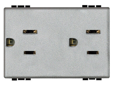 TOMA CORRIENTE DUP 2P+T 3 MOD C/PROT INFAN TECH 15A 127/277V - NT4188