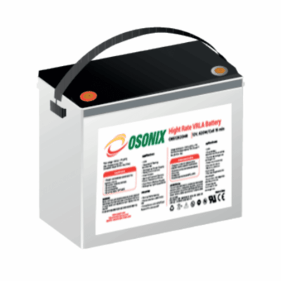 Batería High Rate 12V 156Ah (620W 15min 1.67/celda) incorpora tecnología avanzada VRLA y AGM diseñada para el mayor rendimiento y tiempo de vida. Garantía de 3 años.  CAT: OBS12620HR