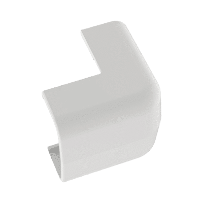 Conducto Portacables Superficial tipo Empalme Esquina Exterior Baja Tensión LD5, color Blanco de PVC Rígido de Cierre Rápido.  OCF5WH-E