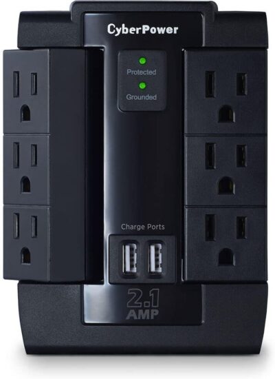Supresor/Protector de Sobretensión CyberPower P600WSURC1 1200J
