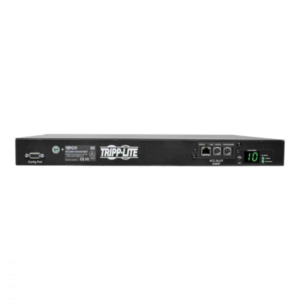 Tripp Lite PDUMH15HVATNET PDU Monofásico Controlable con Switch de Transferencia Automática 2.4kW, 2 Entradas C14 de 200-240V, 10 Tomacorrientes C13, 1U, TAA | Rogelio Chavarria