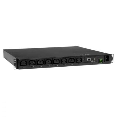 Tripp Lite PDU Controlable Monofásico de 2.5kW 208V ~ 230V - Plataforma LX, 8 Tomacorrientes C13, Entrada C14 Cable de 2 m, Instalación en 1U de Rack, TAA - PDUMH15HVNET