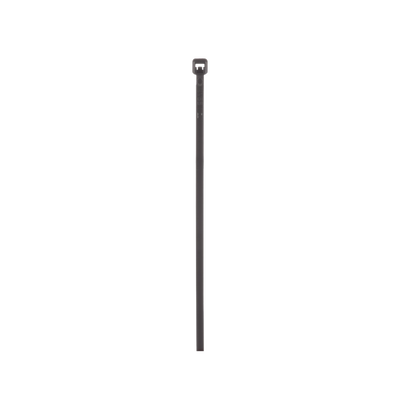 Cincho de Nylon 6.6 de Bloqueo, 203 mm largo x 2.5mm ancho, Color Negro, Exterior Resistente a Rayos UV, Paquete de 100pz PLT2M-C0