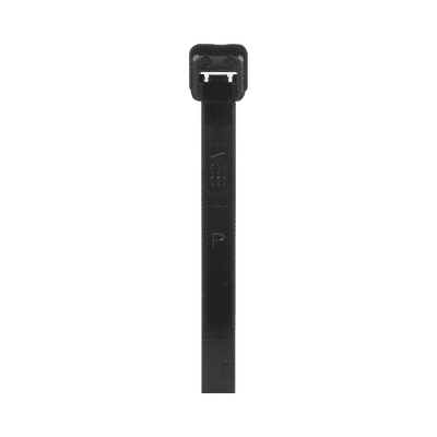 Cincho de Nylon 6.6 de Bloqueo, 188 mm largo x 4.8mm ancho, Color Negro, Exterior Resistente a Rayos UV, Paquete de 1000pz  PLT2S-M0