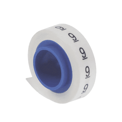 Rollo de Etiquetas Marcadoras, Pre-Impresos con los Números 0-9, de 2.4 metros, Color Blanco PMDR-0-9