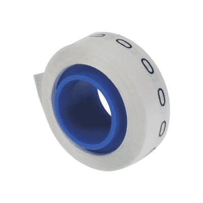 Rollo de Etiquetas Marcadoras, Pre-Impresos con el Número 0, de 2.4 metros, Color Blanco PMDR-0
