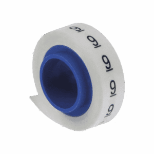 Rollo de Etiquetas Marcadoras, Pre-Impresos con el Número 9, de 2.4 metros, Color Blanco  PMDR-9