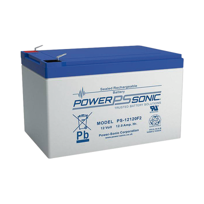 Batería de Respaldo UL de 12V 12AH / Ideal para Sistemas de Detección de Incendio / Control de Acceso / Intrusión / Videovigilancia / Terminales Tipo F2 PS-12120-F2