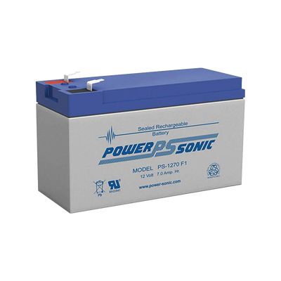 Batería de Respaldo UL de 12V 7AH / Ideal para Sistemas de Detección de Incendio / Control de Acceso / Intrusión / Videovigilancia / Terminales Tipo F1 PS-1270-F1
