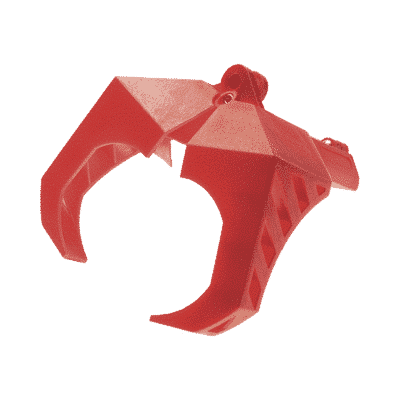 Dispositivo de Bloqueo LOTO para Válvulas de Bola, Para Diámetros de de 1.5 a 2" y Longitud de Mango Hasta 7.5", Color Rojo  PSL-1058