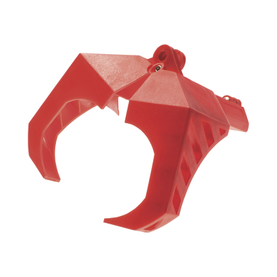 Dispositivo de Bloqueo LOTO para Válvulas de Bola, Para Diámetros de de 1.5 a 2" y Longitud de Mango Hasta 7.5", Color Rojo  PSL-1058