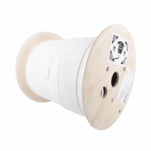 Bobina de Cable Blindado S/FTP de 4 pares, Cat7, Inmune a Ruido e Interferencias, LSZH (Bajo humo, Cero Halógenos), Color Blanco, Bobina de 500 m  PSL7004WH-CED