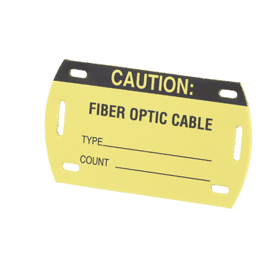 Kit de 5 Etiquetas Autolaminadas para Fibra Óptica, Para Uso Interior/Exterior, Dimensiones de 90.42 x 52.32 mm, Color Negro con Amarillo  PST-FO