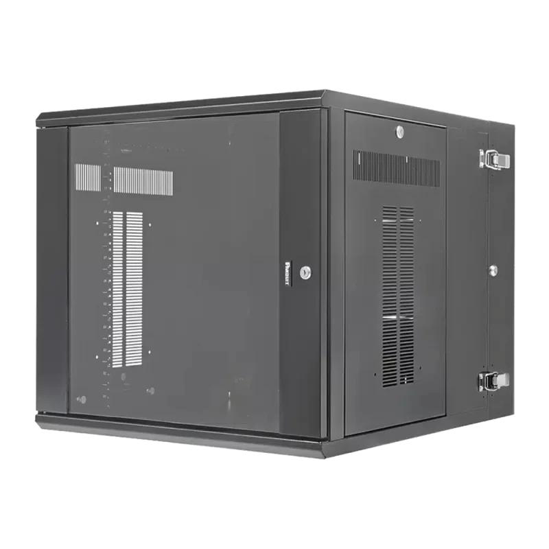Gabinete PanZone de Montaje en Pared, de 19in, Puerta con Ventana de Seguridad, 12 UR, 762mm de Profundidad, Color Negro  PZWMC1230W - Image 2