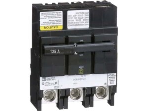 INTERRUPTOR TERMOMAGNÉTICO, 125 A, 3 POLOS. QOB3125VH SCHNEIDER ELECTRIC