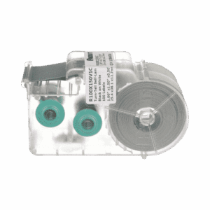 Casete de 100 Etiquetas Autolaminadas Turn-Tell, Con Rotación para Mejor Visibilidad, para Cables de Redes de Cobre o Fibra Óptica, de 5.5 a 7.1 mm de Diámetro  R100X150V1C