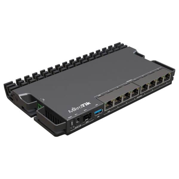 RB5009UPr+S+IN, Ruteador PoE, 8xGEth PoE in/out, 1xSFP+, CPU 1.4G, 1G RAM, RouterOS v7 | Humberto Chacon