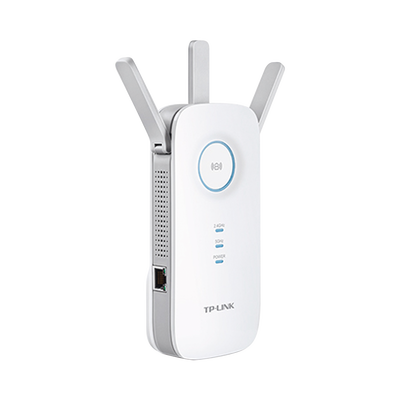 Repetidor / Extensor de Cobertura WiFi AC, 1750 Mbps, doble banda 2.4 GHz y 5 GHz, con 1 puerto 10/100/1000 Mbps, 3 antenas externas RE450