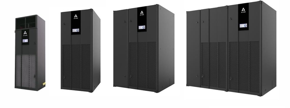 Room CW Downflow -Power Type US; mount downflow chilled water, EC fan, cooling w/ohumidification, carel controller, 200 230V/3P/50-60Hz, Downflow. Mca ATTOM Model Room Cooling: W-120DCN; Capacity Cool: 147.2 KW (41.8 T.R) Incluide: *Webcard of precision cooling unit, with SNMP protocol, email alert, Modbus-TCP and BACnet protcol. *Condensate water pump kit *Power protection kit *Remote Display for Cooling Unit | Alejandra Chacon ROM CW