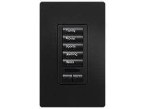 (RadioRA2) Teclado seetouch 5 botones, 2 botones subir/bajar, programe escenas diferentes en cada botón.: RRDW5BRLMN