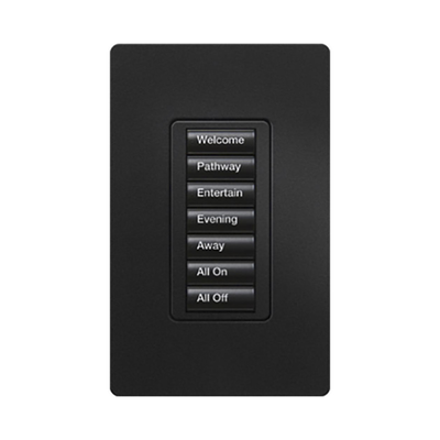 (RadioRA2) Teclado seetouch 7 botones, programe escenas diferentes en cada botón.: RRDW7BMN