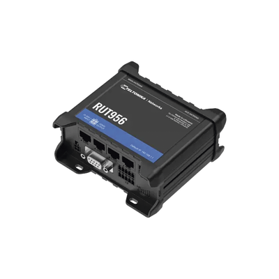 RUT956, Router LTE Profesional, enrutador industrial que combina opciones de conectividad celular, Wi-Fi y por cable con conmutación por error automática de WAN y capacidades GNSS.