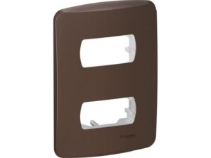 PLACA DE 2 MÓDULOS + SOPORTE, SALSA BROWN, S3M27220 SCHNEIDER ELECTRIC