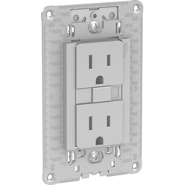 TOMA DUPLEX 2P+T 15A 125V GFCICOLOR ALUMINIO ORION - S70327074