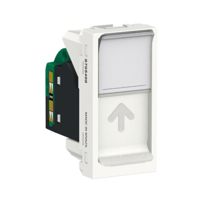 BASE DE ENCHUFE RJ45, 8 HILOS UTP, BLANCO.S70540004 SCHNEIDER ELECTRIC
