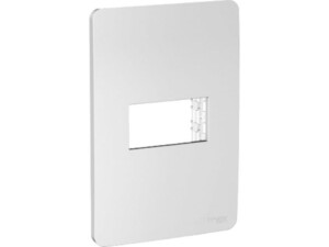 PLACA DE 1 MÓDULO Y 1 SEGMENTO EN COLOR PLATA. S735101274 SCHNEIDER ELECTRIC