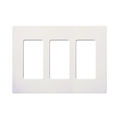 TAPA DECORATIVA DE 3 ESPACIOS EN BCO SATINADO - SC-3-SW