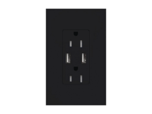 Tomacorriente 15A,con salida de carga USB: SCR15UBTRMN