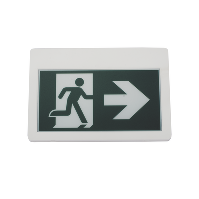 Letrero LED de Señalización de salida "Hombre Corriendo"/ Alto brillo / Uso en pared, lateral o techo / Batería de Respaldo Incluida con hasta 120 minutos de duracion - SF800MW