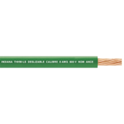 ( Venta por metro ) Cable 10 awg  color verde, conductor de cobre suave cableado. Aislamiento de PVC, auto-extinguible.: SLY-304-GRN