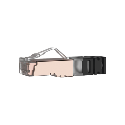 Plug RJ45 Cat6 Blindado, Para Cable Calibre 24-26 AWG, Chapado en Oro de 50 micras, Paquete de 100 piezas SPS688-C