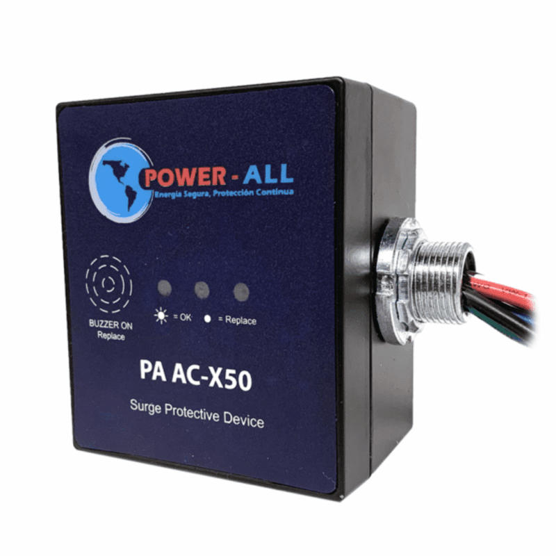 Supresor de picos de 50 ka a 120/208 VCA 3 fases PA-AC4050MF-07