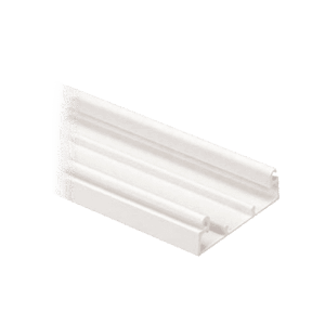 Base para canaleta T-45, de PVC rígido, con orificios perforados para montaje, 60.3 x 18.5 x 2400 mm, Color Blanco Mate  T45BIW8