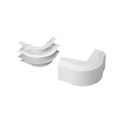 Esquinero exterior, para uso con canaleta T45, Material PVC Rígido, Color Blanco Mate  T45OCIW