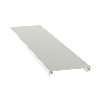 Cubierta para canaleta T-70, de PVC rígido, 70.1 x 9.1 x 2400 mm, Color Blanco Mate  T70CIW8