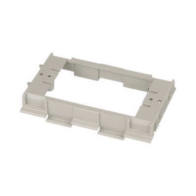 Soporte para Montaje de Faceplates en Canaleta T70, de PVC Rígido, Color Gris Internacional T70DB-X