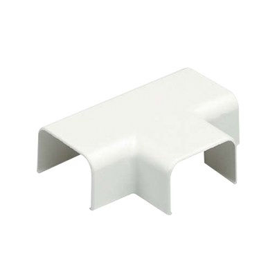 Accesorio en "T", para uso con canaleta LD10, material ABS, Color Blanco Mate TF10IW-X