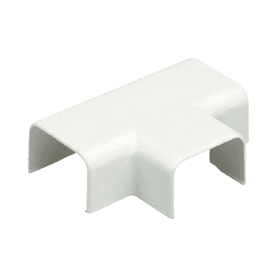 Conexión en "T", para uso con canaleta LD3, material ABS, Color Blanco Mate  TF3IW-E