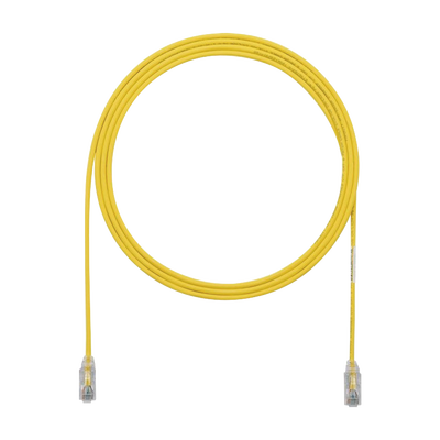 Cable de Parcheo TX6, UTP Cat6, Diámetro Reducido (28AWG), Color Amarillo, 10ft UTP28SP10YL