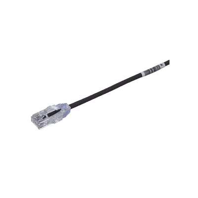 Cable de Parcheo TX6, UTP Cat6, Diámetro Reducido (28AWG), Color Negro, 6in (15.2 cm)  UTP28SP6INBL