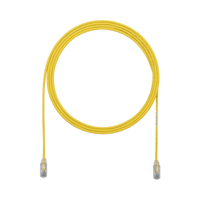 Cable de Parcheo TX6, UTP Cat6, Diámetro Reducido (28AWG), Color Amarillo, 7ft UTP28SP7YL