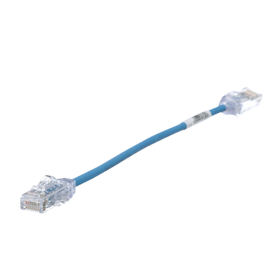 Cable de Parcheo TX6, UTP Cat6, Diámetro Reducido (28AWG), Color Azul, 8in (20.2cm)  UTP28SP8INBU