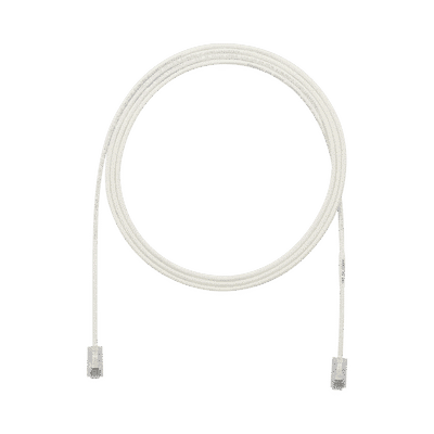 Cable de Parcheo UTP Cat6A, CM/LSZH, Diámetro Reducido (28AWG), Color Blanco Mate, 10 ft  UTP28X10