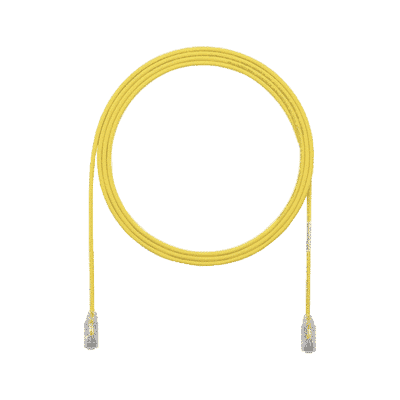 Cable de Parcheo UTP Cat6A, CM/LSZH, Diámetro Reducido (28AWG), Color Amarillo, 30ft  UTP28X30YL