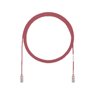 Cable de Parcheo UTP Cat6A, CM/LSZH, Diámetro Reducido (28AWG), Color Rojo, 3ft UTP28X3RD